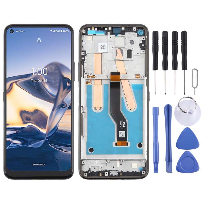 For Nokia 8 V 5G UW Original LCD Screen Digitizer Full Assembly with Frame (Black)