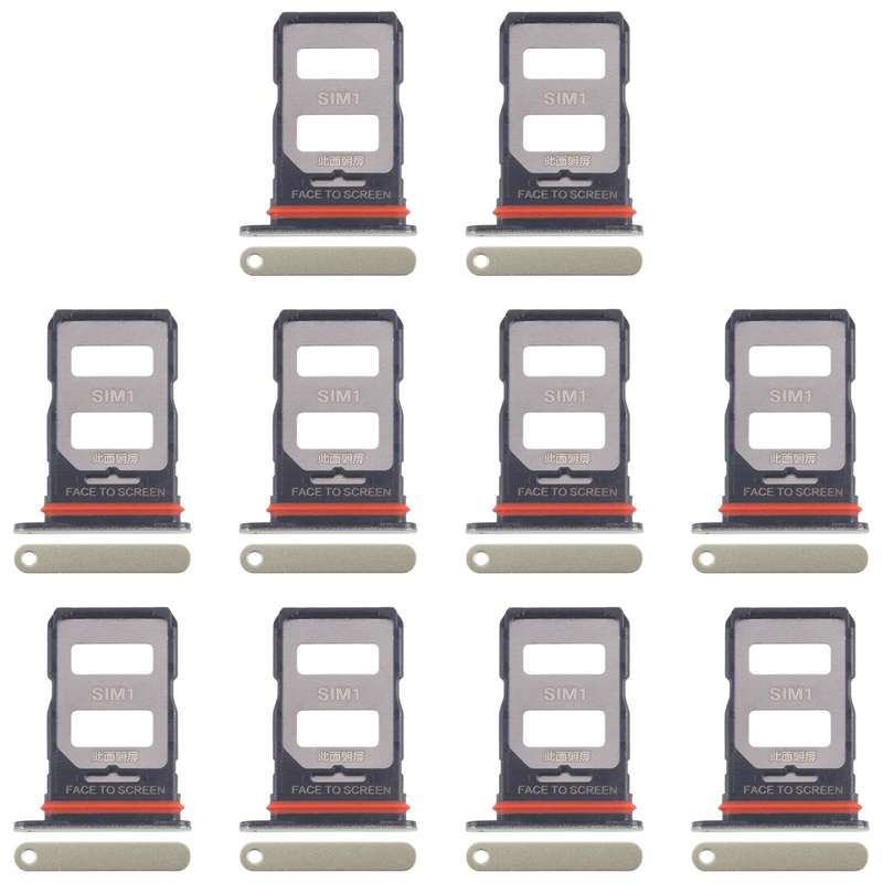 For Xiaomi 14T 5G 10pcs Original SIM Card Tray + SIM Card Tray (Blue)