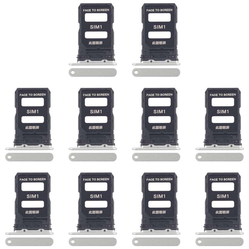 For Xiaomi 15 10pcs Original SIM Card Tray + SIM Card Tray (Blue)