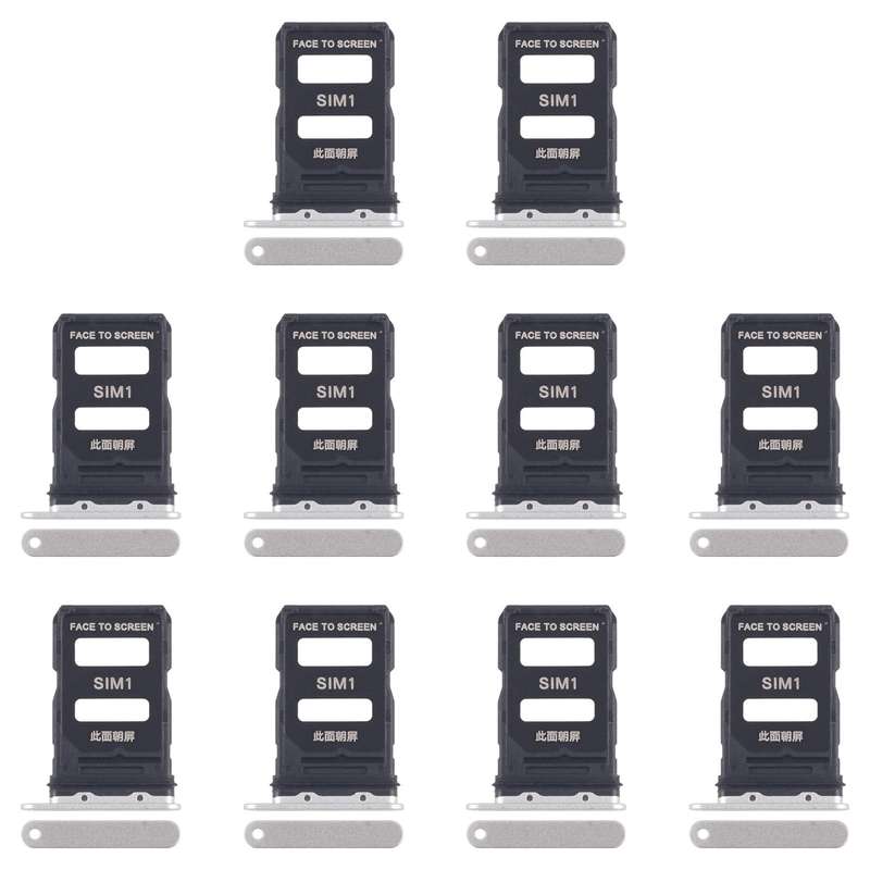 For Xiaomi 15 10pcs Original SIM Card Tray + SIM Card Tray (Blue)