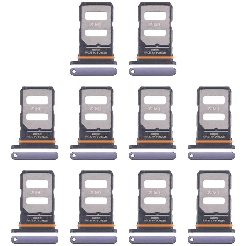 For Xiaomi Redmi Note 14 Pro+ 5G 10pcs Original SIM Card Tray + SIM Card Tray (Black)