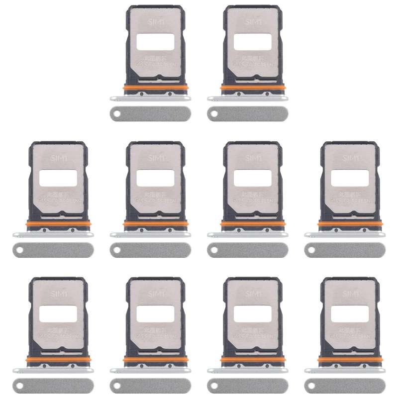 For Xiaomi Redmi Turbo 4 Pro 10pcs Original SIM Card Tray + SIM Card Tray (Silver)