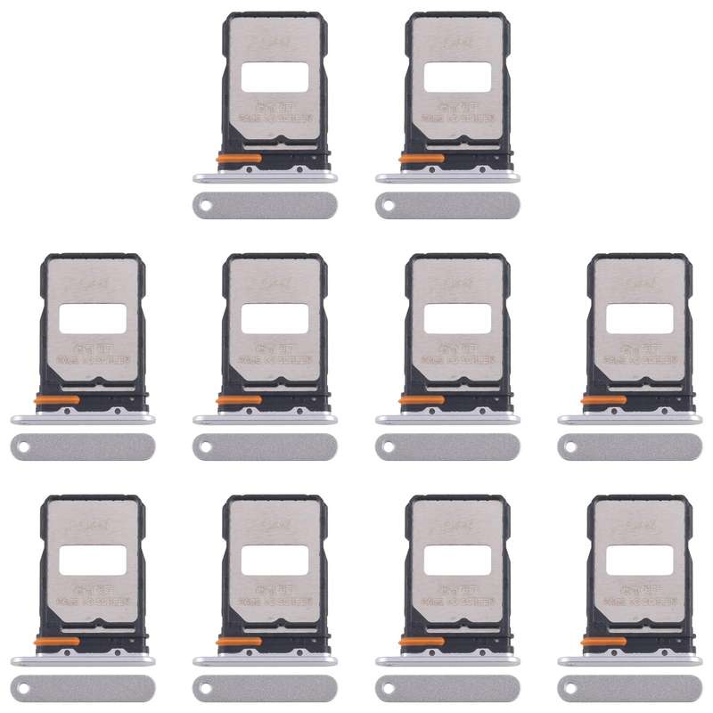 For Xiaomi Redmi Turbo 4 Pro 10pcs Original SIM Card Tray + SIM Card Tray (Silver)