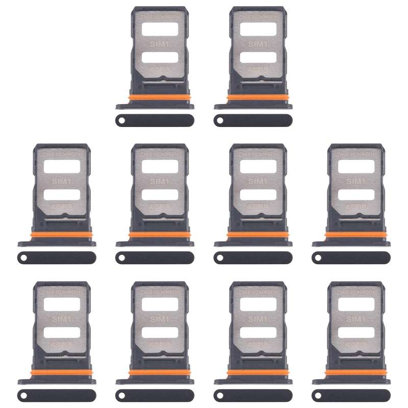 For Xiaomi Redmi Turbo 4 10pcs Original SIM Card Tray + SIM Card Tray (Silver)
