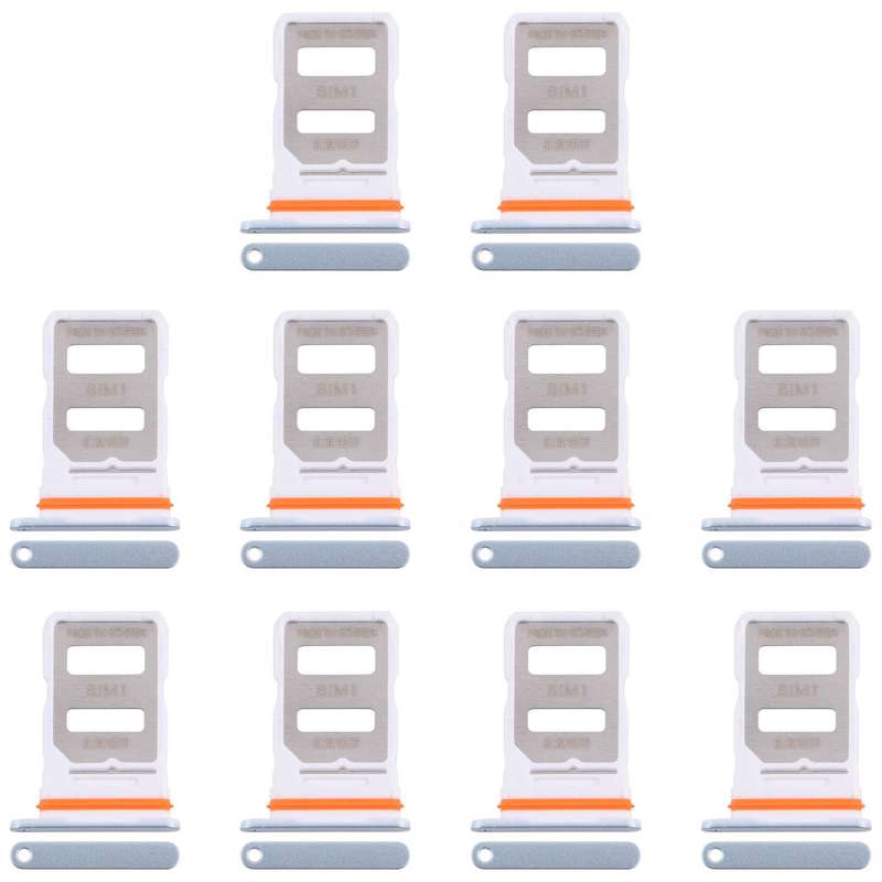 For Xiaomi Redmi Turbo 4 10pcs Original SIM Card Tray + SIM Card Tray (Silver)