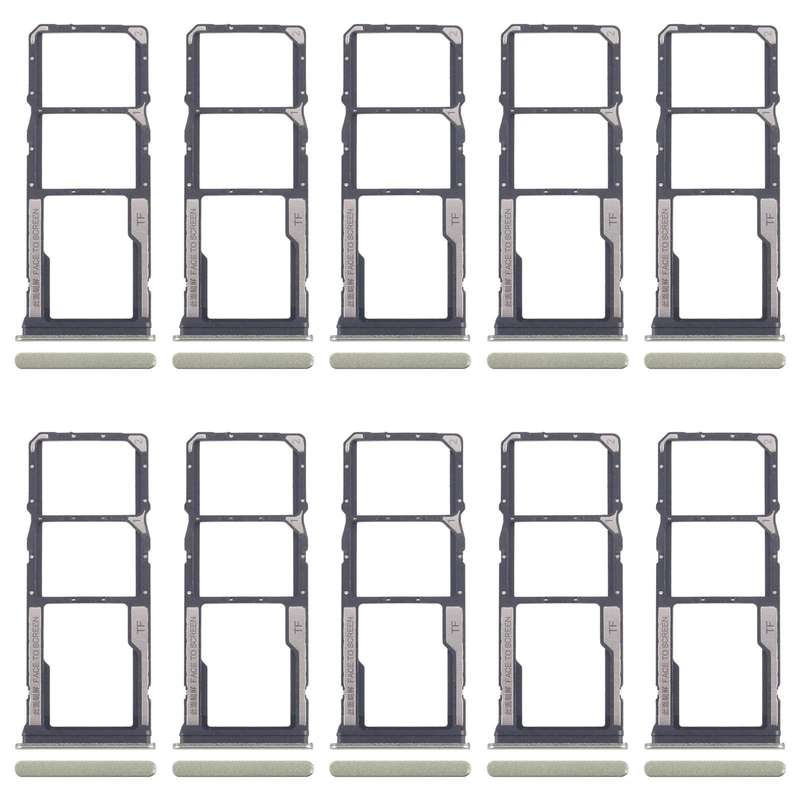 For Xiaomi Redmi 14R 5G 10pcs Original SIM Card Tray + SIM Card Tray + Micro SD Card Tray (Purple)