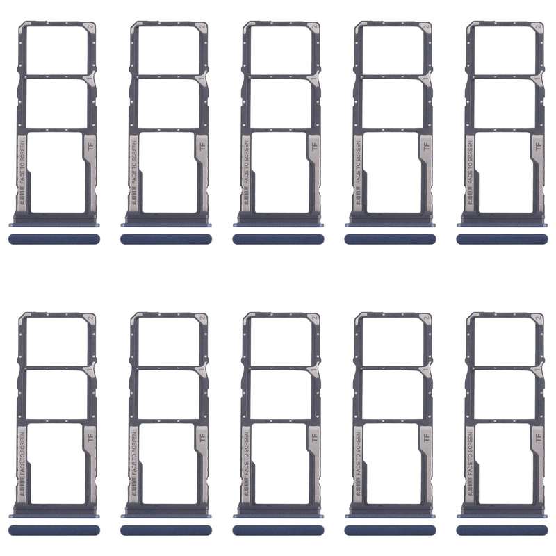For Xiaomi Redmi 14R 5G 10pcs Original SIM Card Tray + SIM Card Tray + Micro SD Card Tray (Purple)