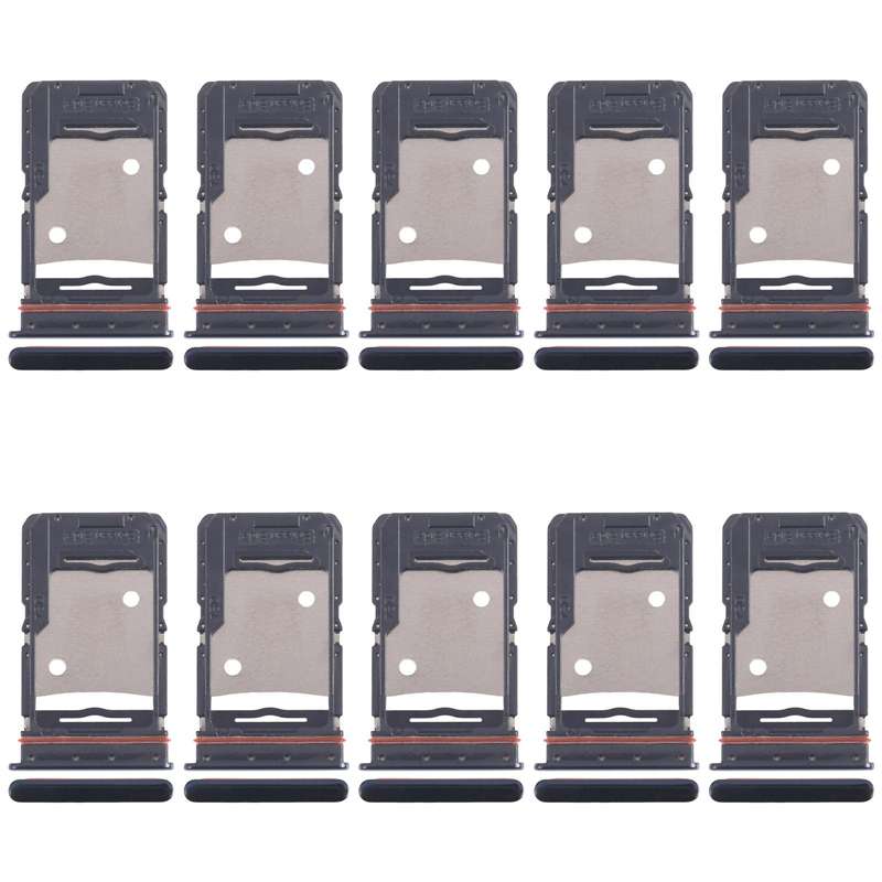 For Tecno Camon 18 P 10pcs Original SIM Card Tray + SIM Card Tray + Micro SD Card Tray (Gold)