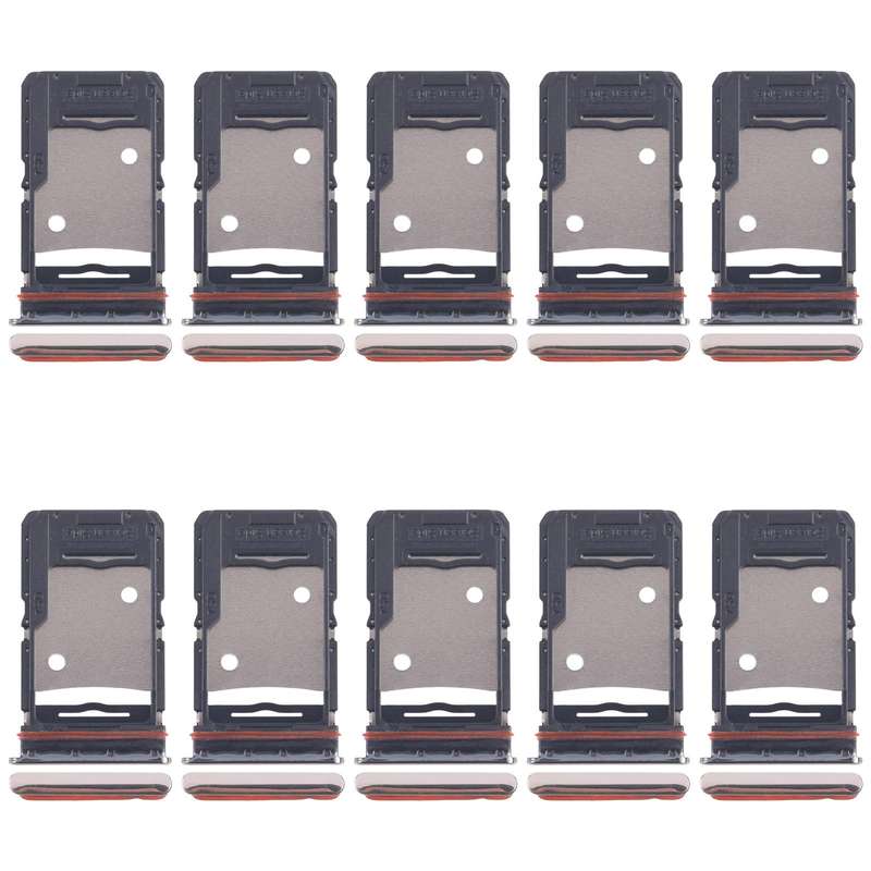 For Tecno Camon 18 P 10pcs Original SIM Card Tray + SIM Card Tray + Micro SD Card Tray (Gold)