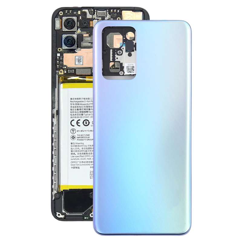 For OPPO Reno7 5G CPH2371 Battery Back Cover with Middle Frame(Gold)