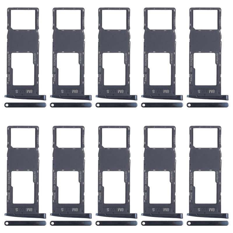 For Motorola Moto G6 Plus 10pcs Original SIM + Micro SD Card Tray (Black)