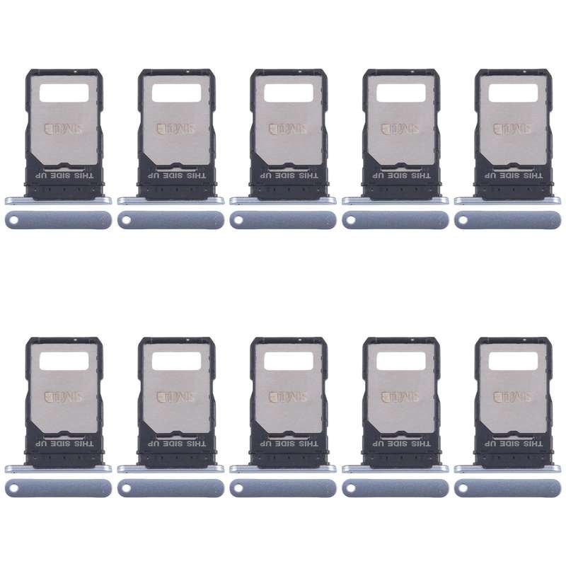 For Motorola Edge 50 Fusion 10pcs Original SIM Card Tray + SIM Card Tray (Blue)