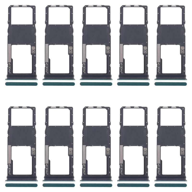 For Motorola Moto G04s 10pcs Original SIM Card Tray + Micro SD Card Tray (Green)