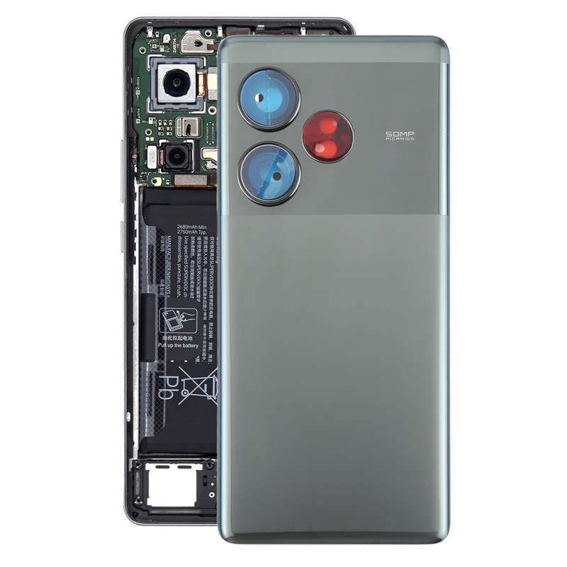 For Realme GT 6T Original Back Cover(Silver)