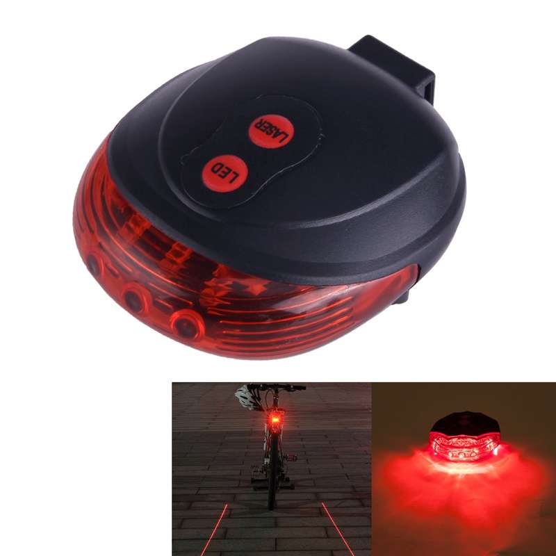 Bicycle LED Light Laser Night Mountain Bike Tail Light Taillight MTB Safety Warning Bicycle Rear Lig