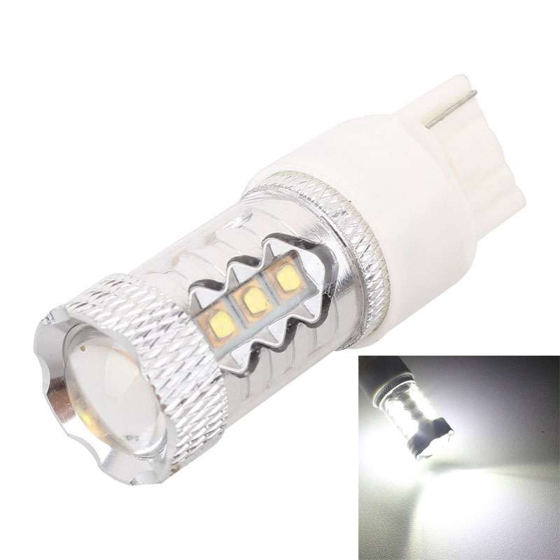 T20/7440 Single Wire 80W 800LM 6500K White Light 16-3535-LEDs Car Foglight, Constant Current , DC12-
