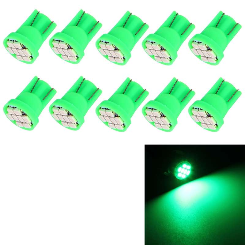 10 PCS T10 8 LED Car Signal Light Bulb(Pink Light)
