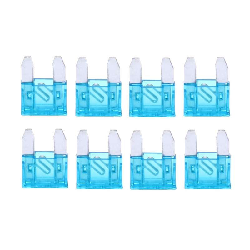 100 PCS Auto Mini Blade Fuse, DC 12V 15A(Blue)