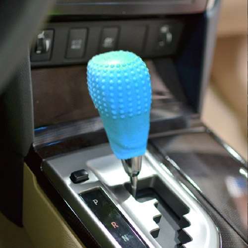Universal Elasticity Nonslip Soft Silicone Car Gear Shift Knob Cover(Grey)