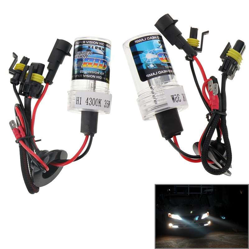 DC12V 35W H1 HID Xenon Light Single Beam Super Vision Waterproof Head Lamp, Color Temperature: 4300K