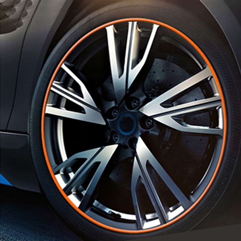 Universal Decorative Scratchproof Stickup 8M Flexible Car Wheel Hub TRIM Mouldings Decoration Strip(