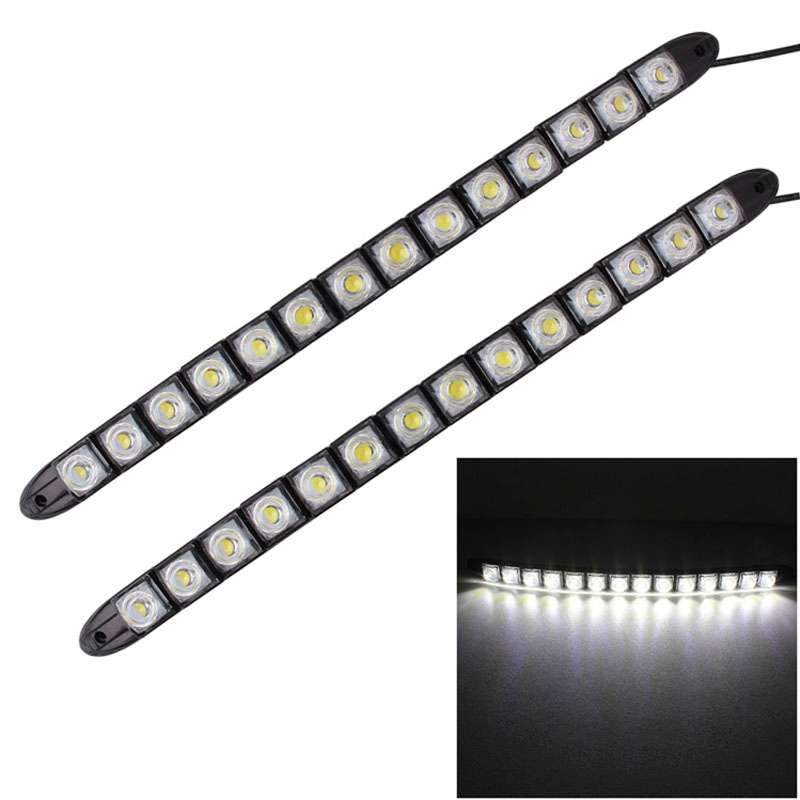 2 PCS 7W 14 LED SMD 5050 Flexible Snake LED Car Daytime Running Lights, DC 12V