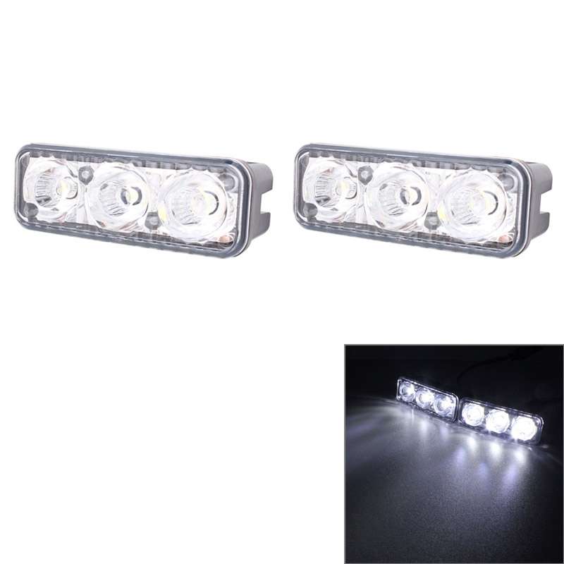 2 PCS MZ 9W 540LM 6500K 3-LED White Light Wired Car Daytime Running Light Fog Lamp, DC12-24V,Light W