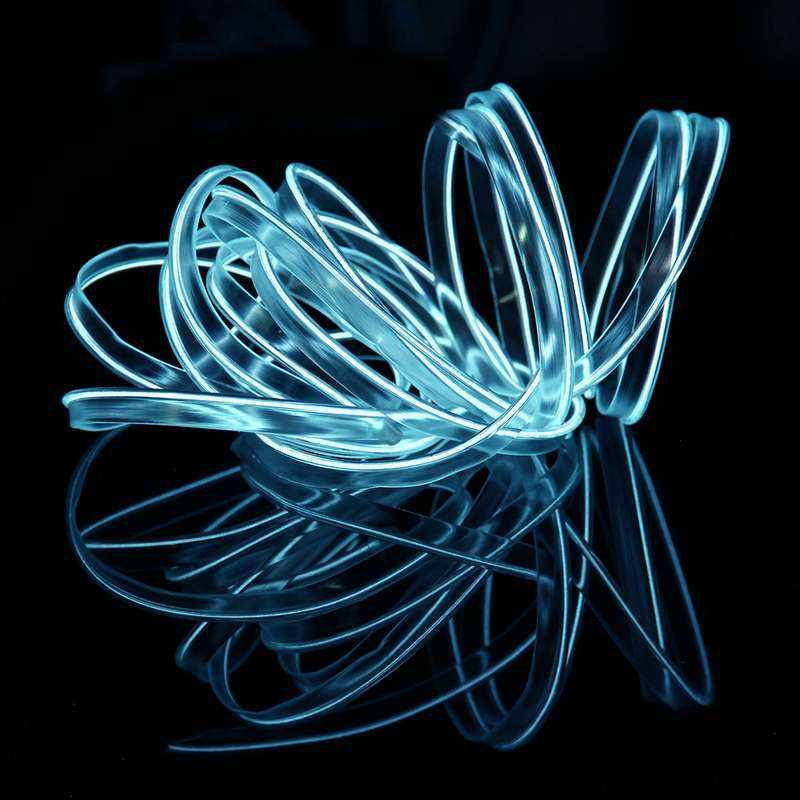 EL Cold Purple Light Waterproof Flat Flexible Car Strip Light with Driver for Car Decoration, Length