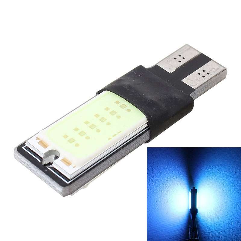 2 PCS T10 6W 180LM Ice Blue Light Double-Faced 2 COB LED Decode Canbus Error-Free Car Clearnce Readi
