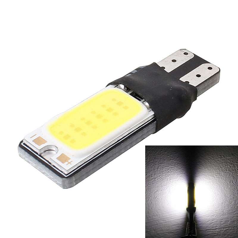 2 PCS T10 6W 180LM Ice Blue Light Double-Faced 2 COB LED Decode Canbus Error-Free Car Clearnce Readi