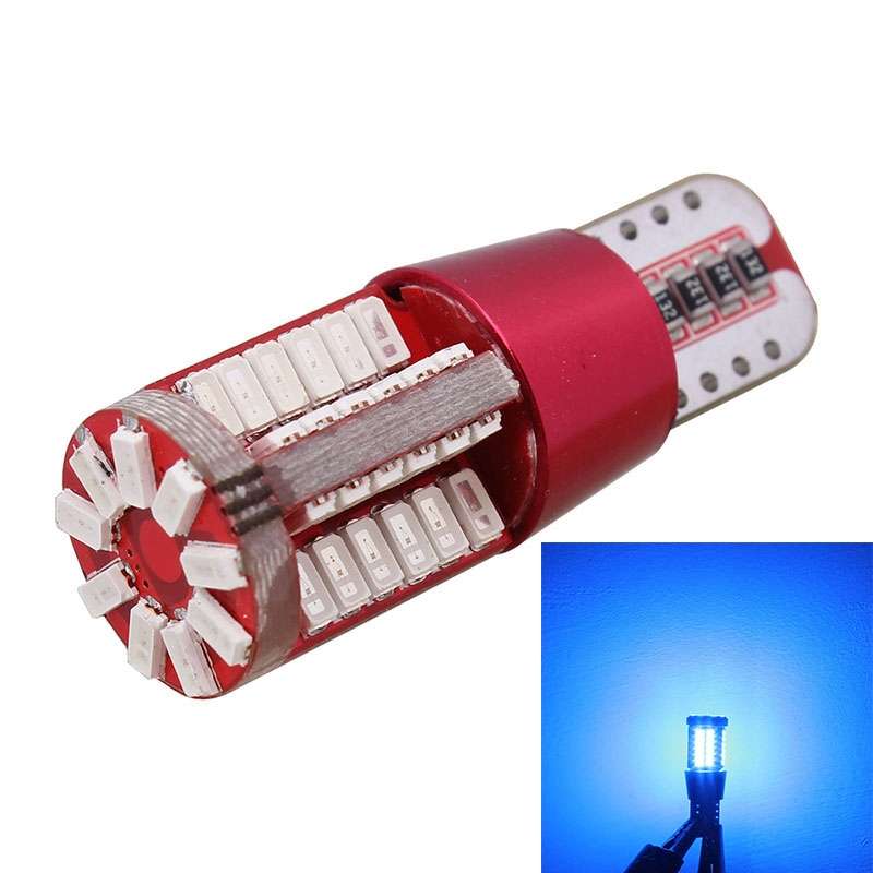 2 PCS T10 5W 285LM Ice Blue Light 57 SMD 4014 LED Error-Free Canbus Car Clearance Lights Lamp, DC 12