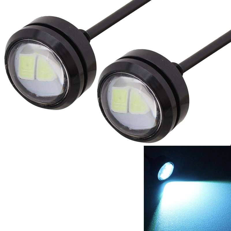 2 PCS 22.5mm 1.5W 150LM Blue Light 3 LED SMD 5630 Spotlight Eagle Eye Light Daytime Running Light fo