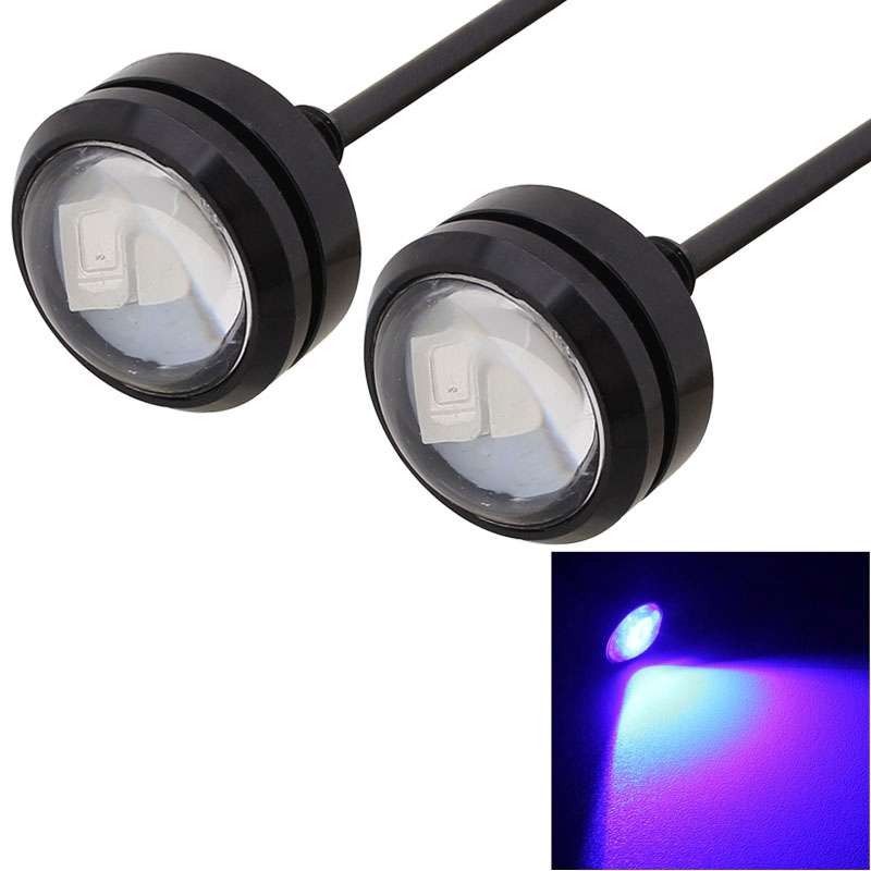 2 PCS 22.5mm 1.5W 150LM Blue Light 3 LED SMD 5630 Spotlight Eagle Eye Light Daytime Running Light fo