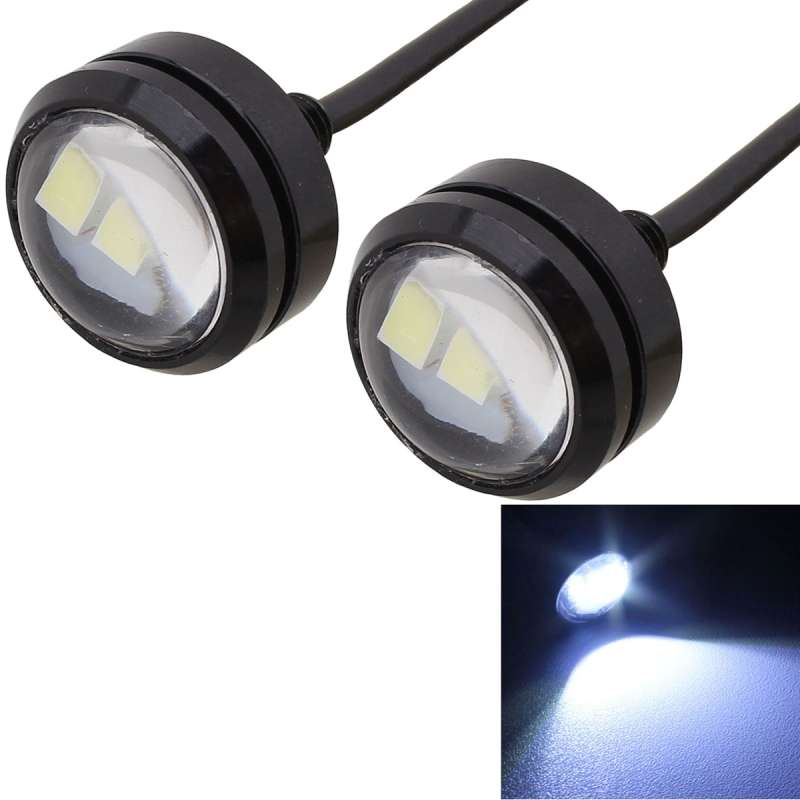 2 PCS 22.5mm 1.5W 150LM Blue Light 3 LED SMD 5630 Spotlight Eagle Eye Light Daytime Running Light fo