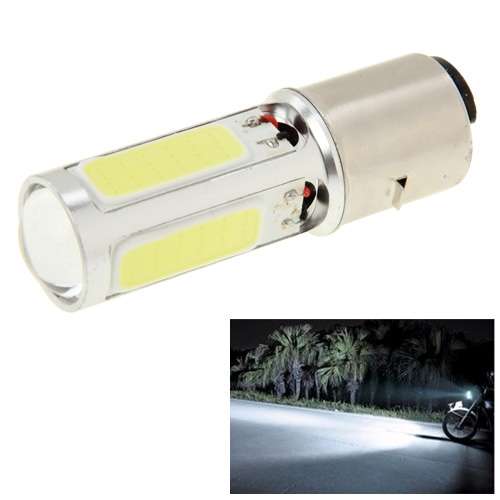 BA20D 6W White 250LM 5 LED COB Car Stop Brake Light Front Rear Turn Signal Lights for Motorcycle / V