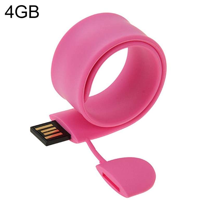Silicone Bracelet USB Flash Disk with 4GB Memory(Dark Blue)
