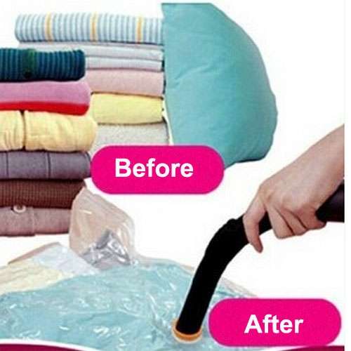PE + PET Large Vacuum Pumping Compression Bags / Pouch Clothes Quilt Finishing Dust Bag Pouch, Singl
