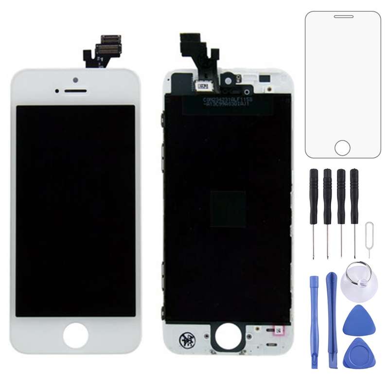 Original LCD Screen with Frame for iPhone 5 (White)