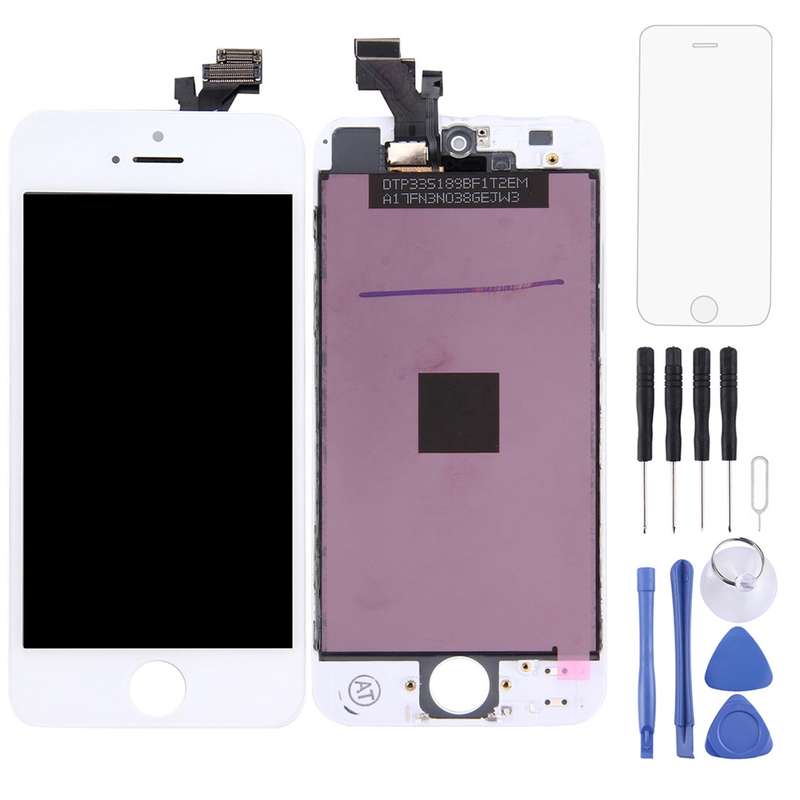 TFT LCD Screen with Frame for iPhone 5 (White)