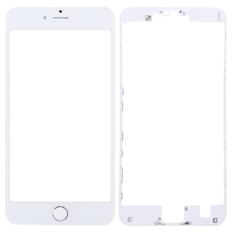 3 in 1 for iPhone 6s Plus (Front Screen Outer Glass Lens + Front Housing LCD Frame + Home Button)(Si
