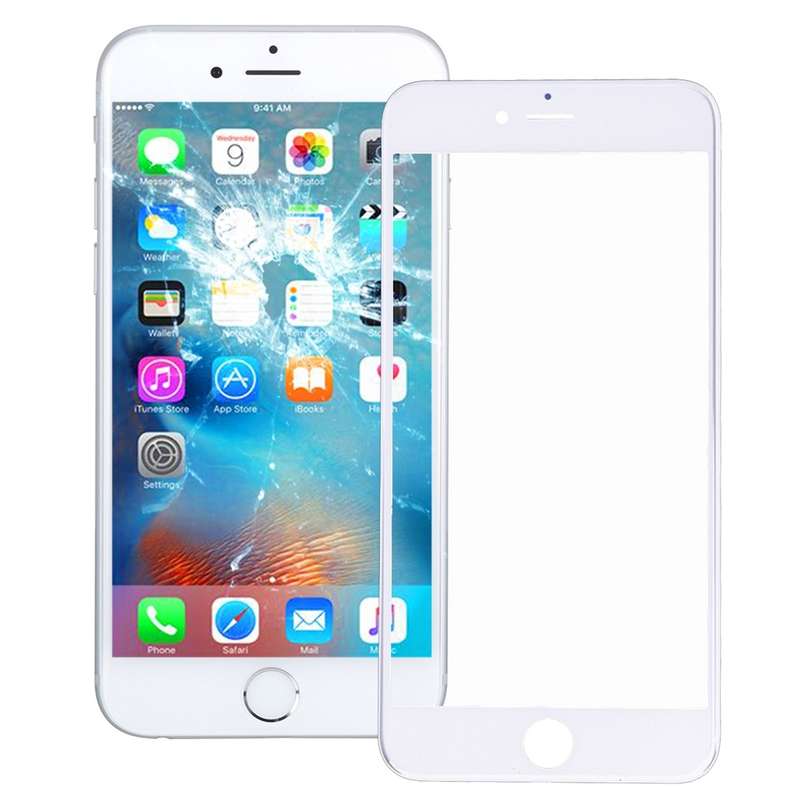 Front Screen Outer Glass Lens with Front LCD Screen Bezel Frame for iPhone 6s(Black)