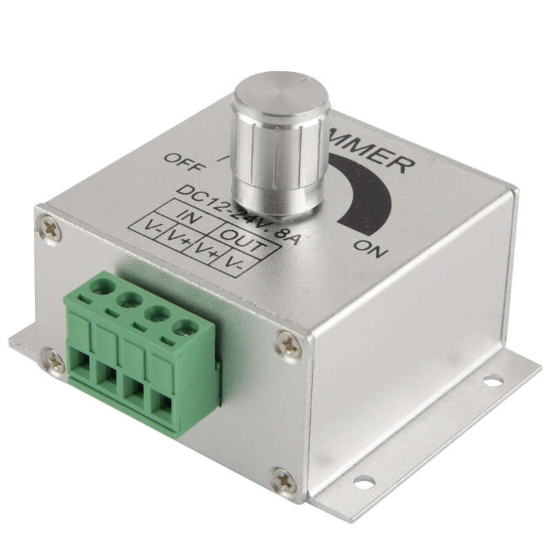 Aluminum Single Color Dimmer Switch LED Dimmer Controller for Strip Light DC12-24V, Output Current: