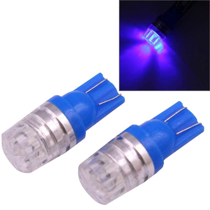 2 PCS T10 1.5W 60LM 1 LED Dark Blue COB LED Brake Light for Vehicles, DC12V(Dark Blue)