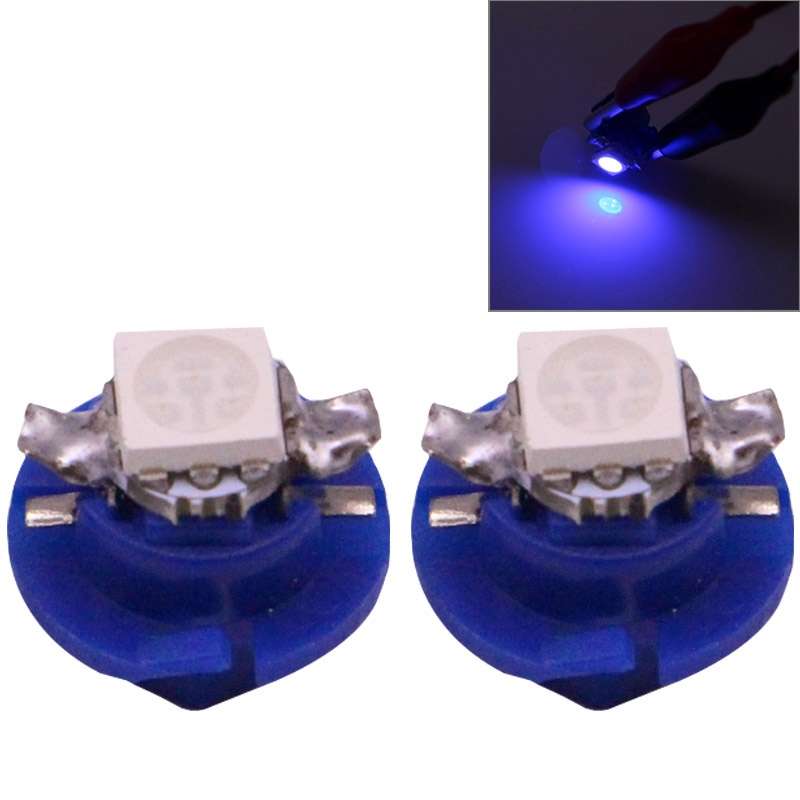 2 PCS B8.4 Blue Light 0.2W 12LM 1 LED SMD 5050 LED Instrument Light Bulb Dashboard Light for Vehicle
