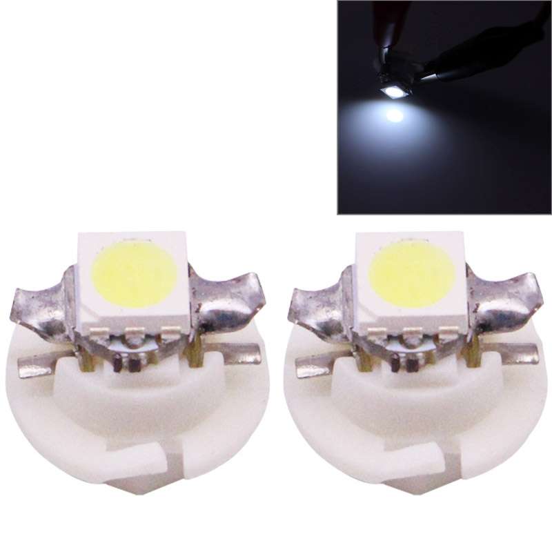 2 PCS B8.4 Blue Light 0.2W 12LM 1 LED SMD 5050 LED Instrument Light Bulb Dashboard Light for Vehicle