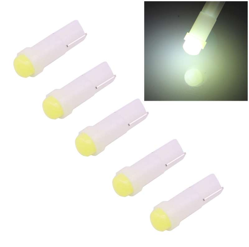 2 PCS T5 0.5W 20LM Red Light 1 LED COB LED Instrument Light Bulb Dashboard Light for Vehicles, DC 12