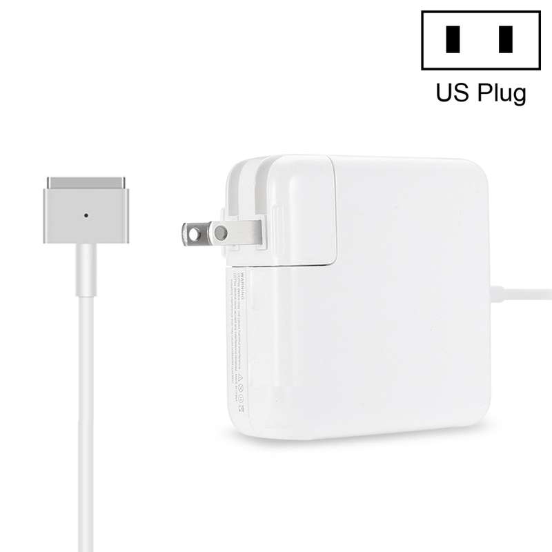 A1435 60W 16.5V 3.65A 5 Pin MagSafe 2 Power Adapter for MacBook, Cable Length: 1.6m, US Plug(White)