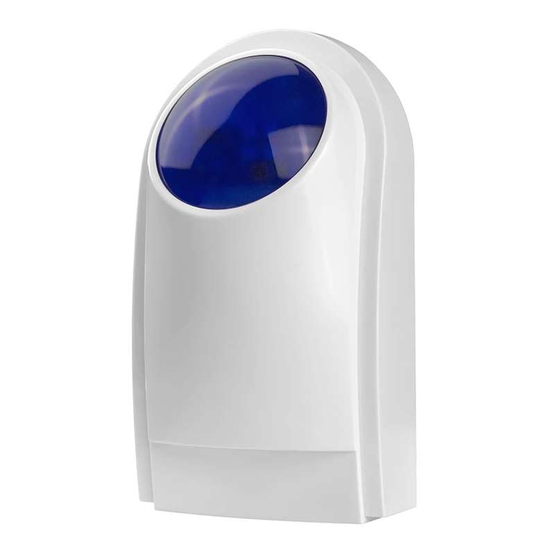 Outdoor Siren with Red Flashlight (PA-100), Can be used 1.2A 12V as a Backup Battery (not include)