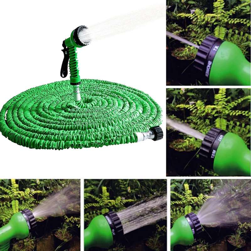 2.5m -7.5m Telescopic Pipe Expandable Magic Flexible Garden Watering Hose with Spray Gun Set(Blue)