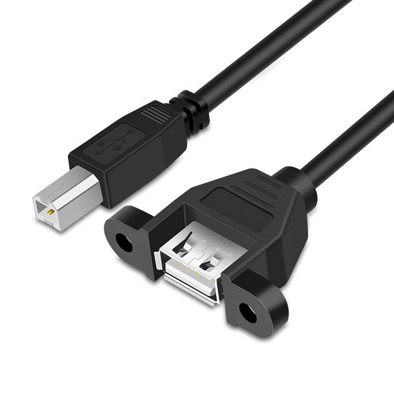 USB 2.0 Type-B Male to USB 2.0 Female Printer / Scanner Adapter Cable for HP, Dell, Epson, Length: 5
